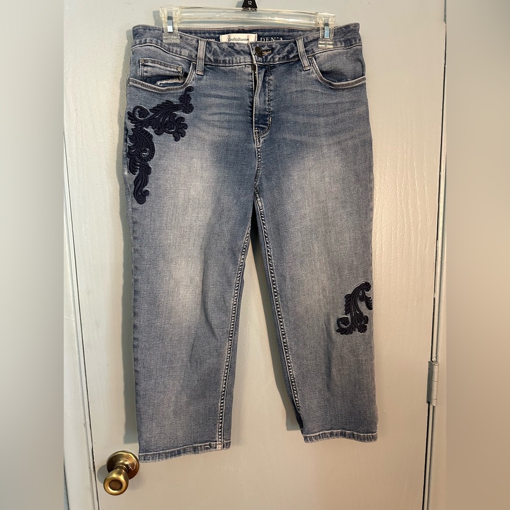 Croft & Barrow Premium denim, faded blue, stretch, 10